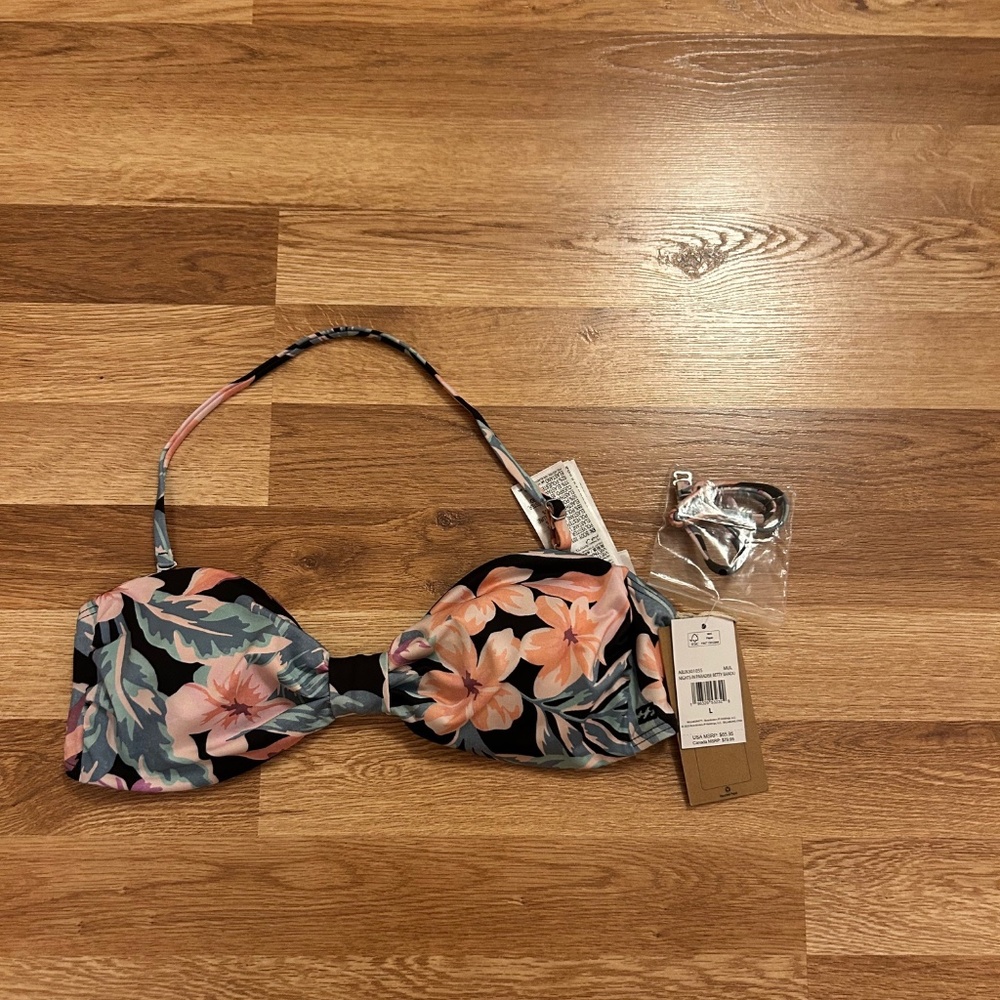 NWT Billabong Nights In Paradise Betty Bandu Bikini Top - Picture 2 of 6